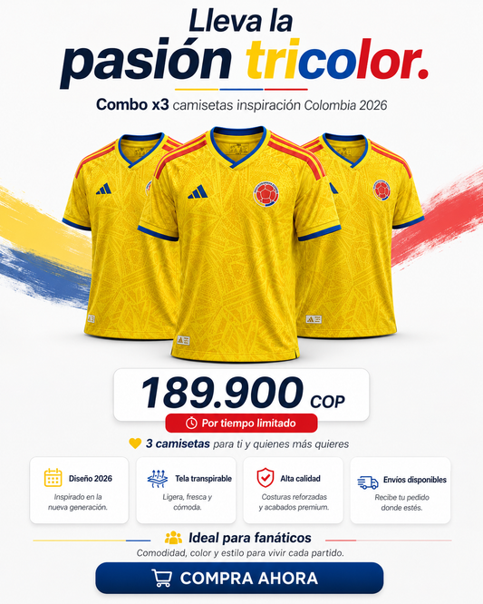 CAMISETA DE LA SELECCIÓN COLOMBIA 2026