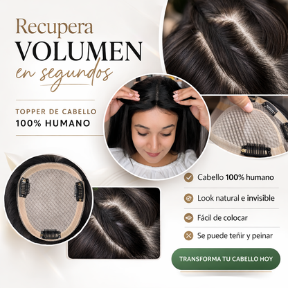 TOPPER DE CABELLO NATURAL 100% HUMANO